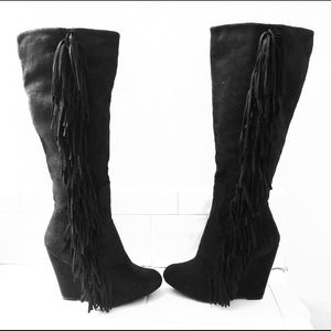 CHARLOTTE RUSSE Fringe Boots